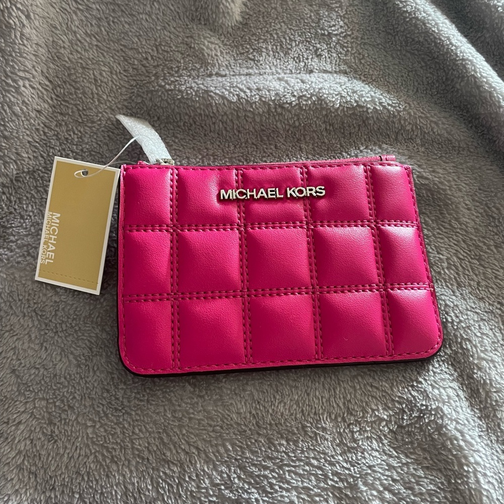 Michael Kors Pink Quilted Clutch